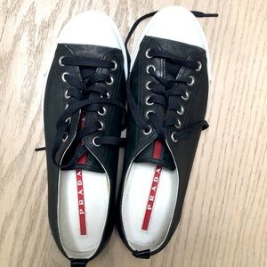 Prada leather fashion sneakers